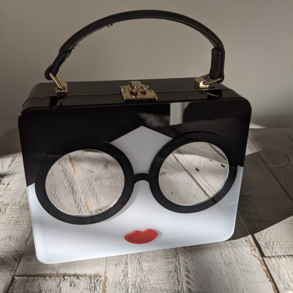 Acrylic Tote Box Crossbody Bag
